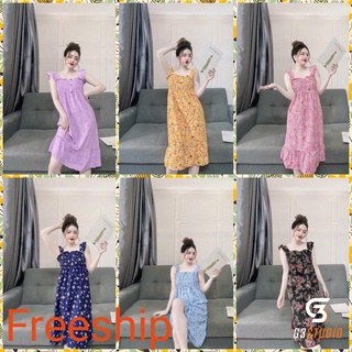 [Freeshipp] Đầm váy nữ dáng suông Đuôi cá vải Đũi mềm mịn freesize dưới 62kg