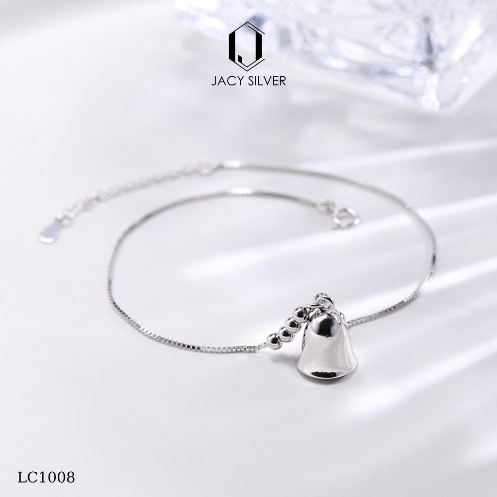 Lắc Chân Bạc 925 Quả Chuông Bell Ankalet, Vòng Chân Bạc Ý Cho Nữ Jacy Silver LC1008