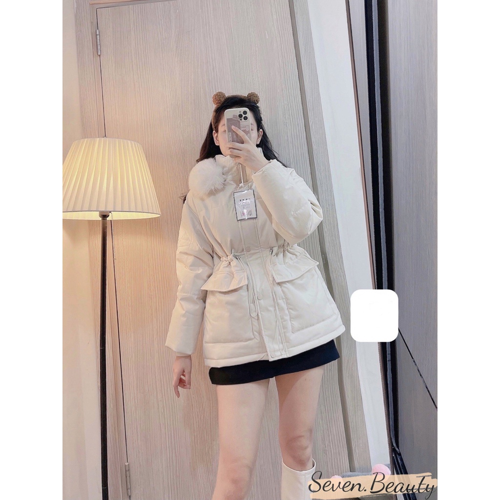 A78 Áo phao nữ parka dáng dài 3 lớp phong cách Hàn Quốc 7,Beautiful