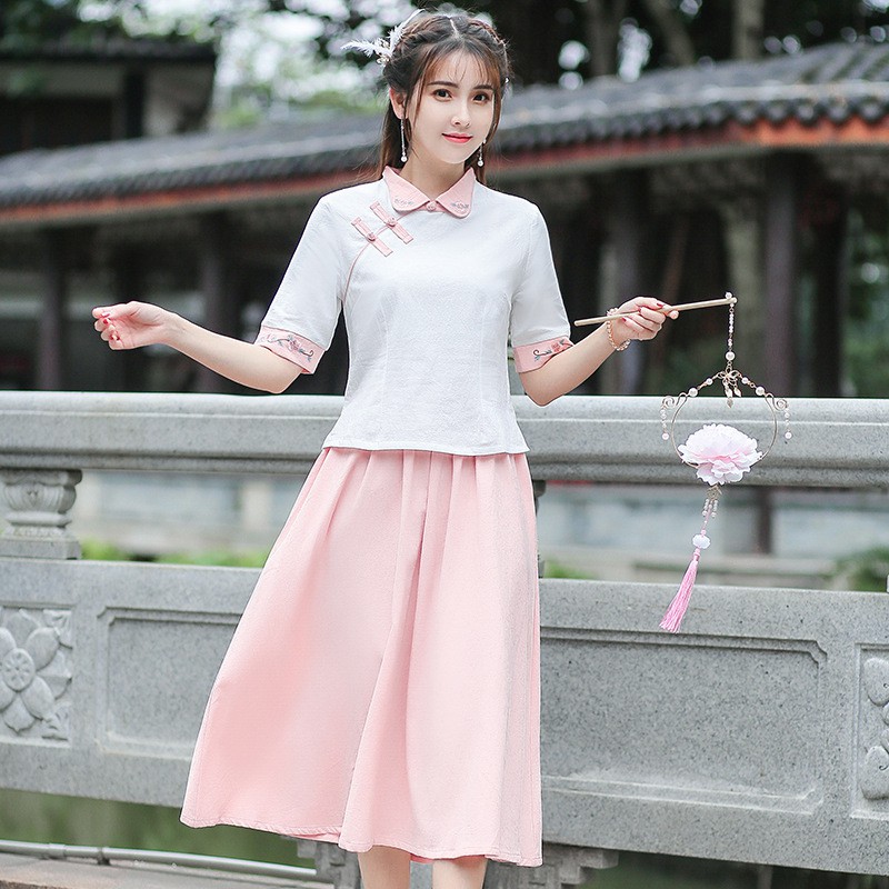 Lịch sử giá Áo sườn xám tay ngắn thời trang cách điệu dễ thương cập nhật  1/2024 - Mua Thông Minh