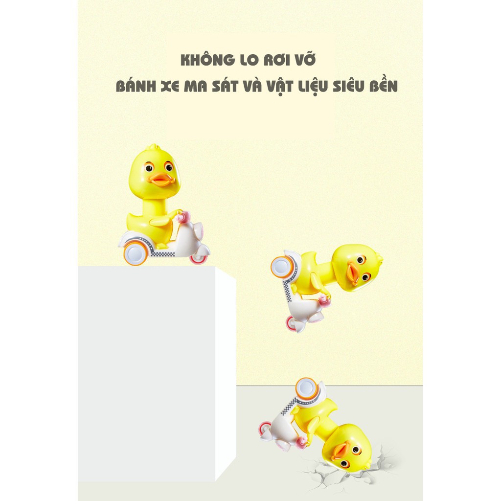 Con Vịt Đồ Chơi Cho Bé Vặn Cót, Đồ Chơi Dây Cót Cho Bé 1 2 3 4 5 tuổi, Vịt Đi Xe Vespa Nhấn Đầu Là Chạy, Mẹ Mốc Shop