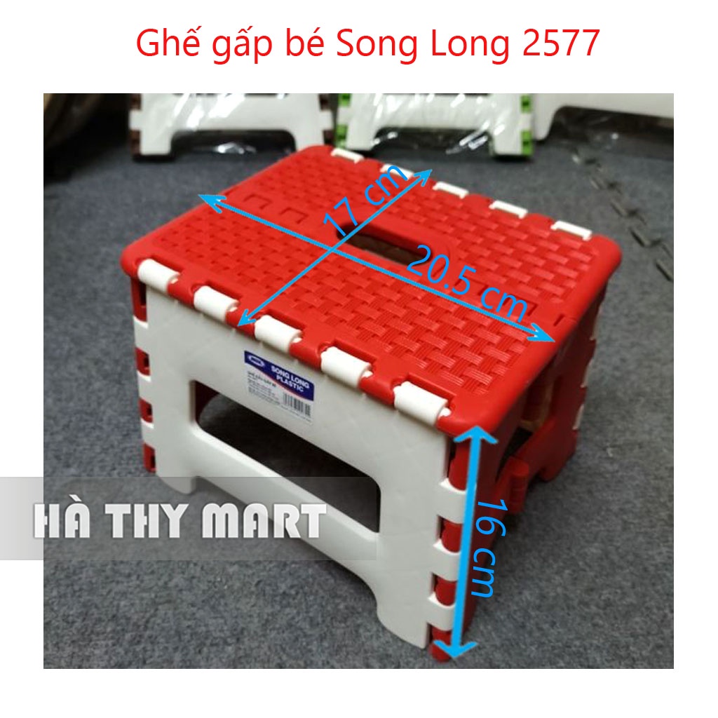 Ghế nhựa xếp gấp gọn mặt mây Song Long [Dày - Đẹp]