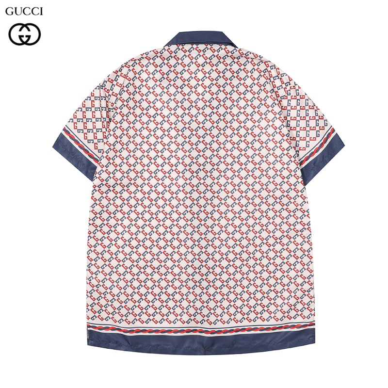 G & u & c & c Áo Sơ Mi Nam Tay Ngắn In Chữ G Đầy Màu Sắc Thời Trang Đường Phố Chất Lượng Cao Giản Dị