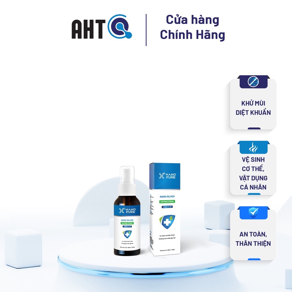 [Combo 2] chai xịt nano bạc Nano Xpure Nano Silver - khử mùi hôi nách, khử mùi cơ thể 50ML