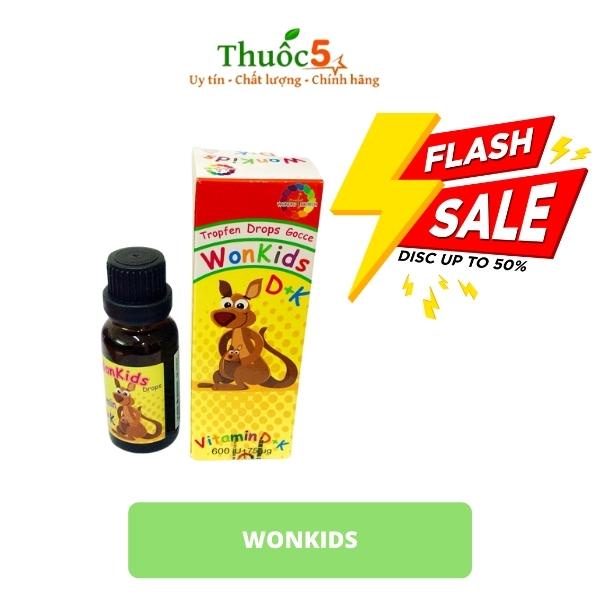 Wonkids bổ sung vitamin D + K cho bé
