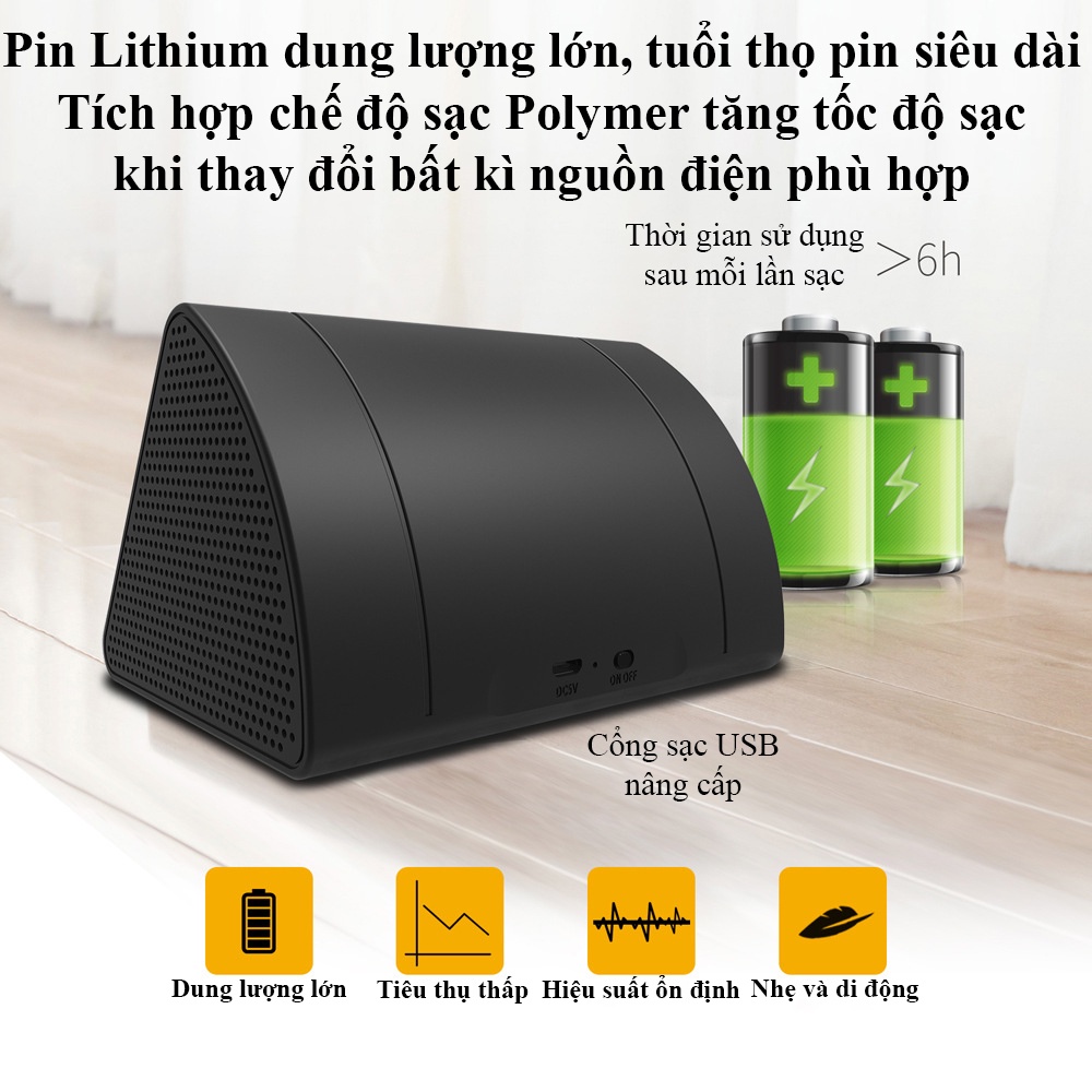 Loa cảm ứng nhãn hiệu Smalody best core cảm ứng di động không dây, Hộp âm thanh không dây kiêm đế điện thoại
