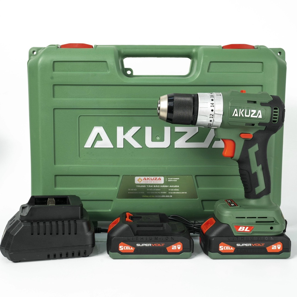 Máy khoan AKUZA 13 mm PIN KHỦNG ĐẦU OUTULOCK MẠNH KINH KHỦNG CHO MỌI ANH THỢ
