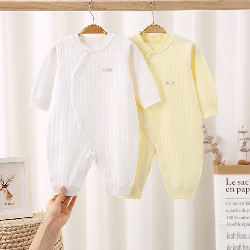 Body liền thân dài tay cotton cho bé trai và bé gái sơ sinh từ 3-14kg, hàng đẹp xuất Hàn - BD20