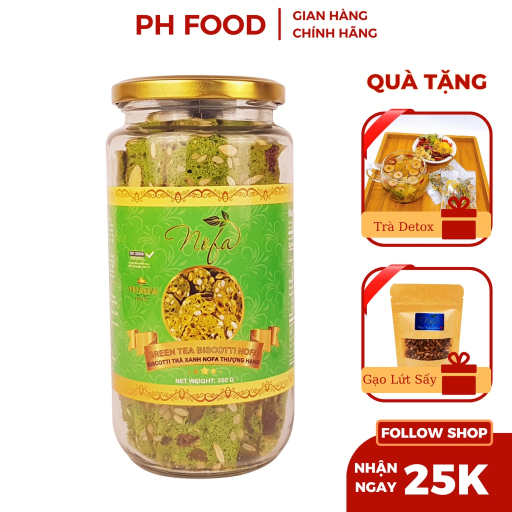 Bánh Biscotti ăn kiêng PH Food, bánh biscotti nguyên cám không đường 3 vị thơm ngon bổ dưỡng