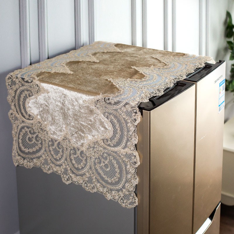 Tấm Vải Ren Phủ Máy Giặt / Tủ Lạnh Chống Bụi Phong Cách Châu Âu Ốp