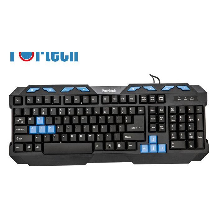 Bàn phím  máy tính Gaming Fortech KB132 R8 Gipco dùng cho máy tính pc, laptop