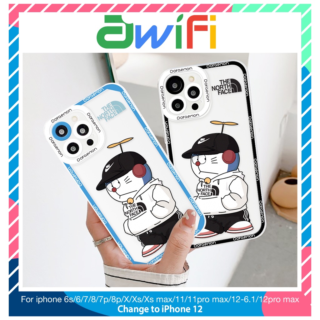 Ốp lưng iphone trong lỗ viền camera doraemon 6/6splus/7/7plus/8/8plus/x/xs/11/12/pro/max/plus/promax-Sale Sốc T5-12