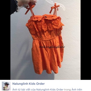 Jumsuit 2 dây vàng cam Next