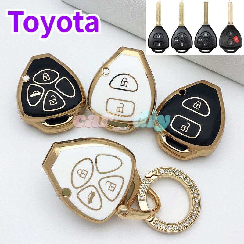 Vỏ Chìa Khóa Điều Khiển Từ Xa 2 / 3 / 4 Nút Cho Xe Hơi Toyota Auris HiLux Corolla Fortuner Prado Verso Camry Reiz Yaris Vitz Vios Rav4 Ractis
