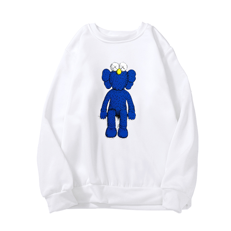 Áo Sweater Chui Đầu Tay Dài In Hình Kaws Sesame Street + Chữ Adolph Store %0020 Cho Nam Nữ