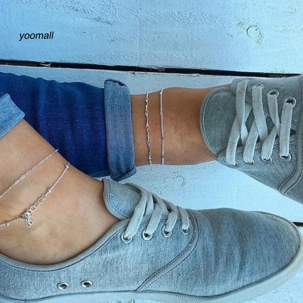 Set 5 Lắc Chân Kiểu Dáng Đơn Giản Cho Nữ