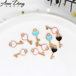 [ FREE SHIP] Charm chìa khoá tim làm keyring