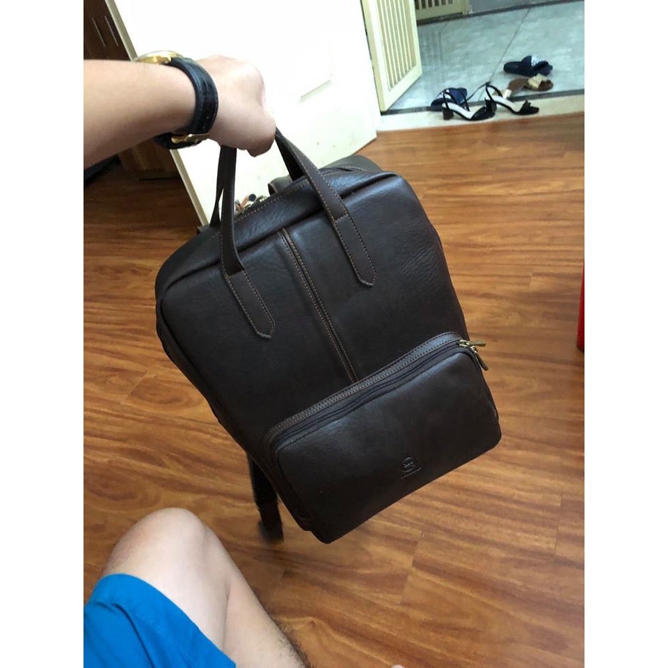 Balo laptop 14 inch nam nữ, chất da cao cấp, không nổ, không thấm nước