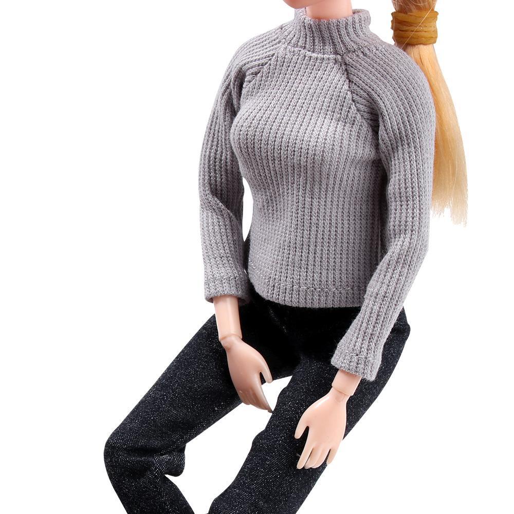 RAINBOW Áo Sweater Dệt Kim 11.8 Inch Thời Trang Mùa Đông Cho Búp Bê