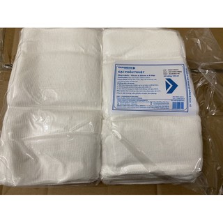 Gạc phẫu thuật 10x20x 8 lớp (1gói 100 miếng)