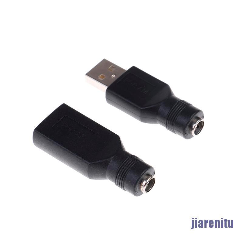 Đầu cắm USB 2.0 5V 5.5x2.1mm DC sang cổng USB đực/cái cho laptop