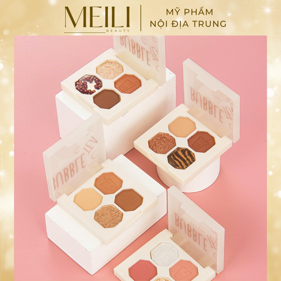 [HOT] Phấn mắt Bubble Tea 4 ô nội địa Trung lên màu chuẩn, nhỏ gọn tiện lợi dễ dàng mang theo - Meili Beauty