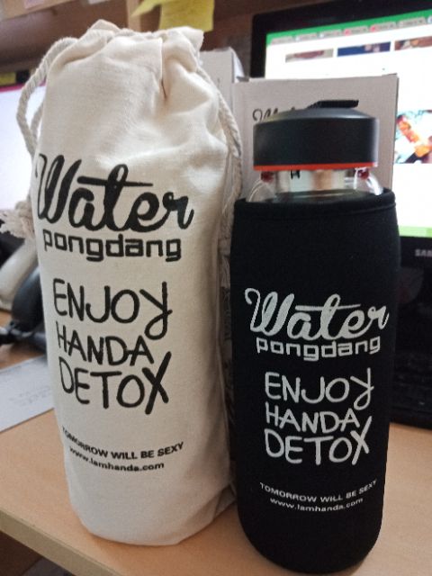 BÌNH THỦY TINH PONGDANG 800ML TẶNG TÚI CHỐNG SỐC VÀ TÚI VẢI | BigBuy360 - bigbuy360.vn