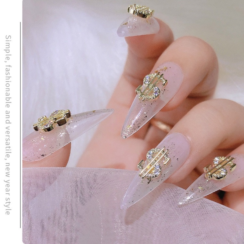 Miếng Dán Trang Trí Móng Tay Nghệ Thuật Hình Tờ Tiền Đô La 3D