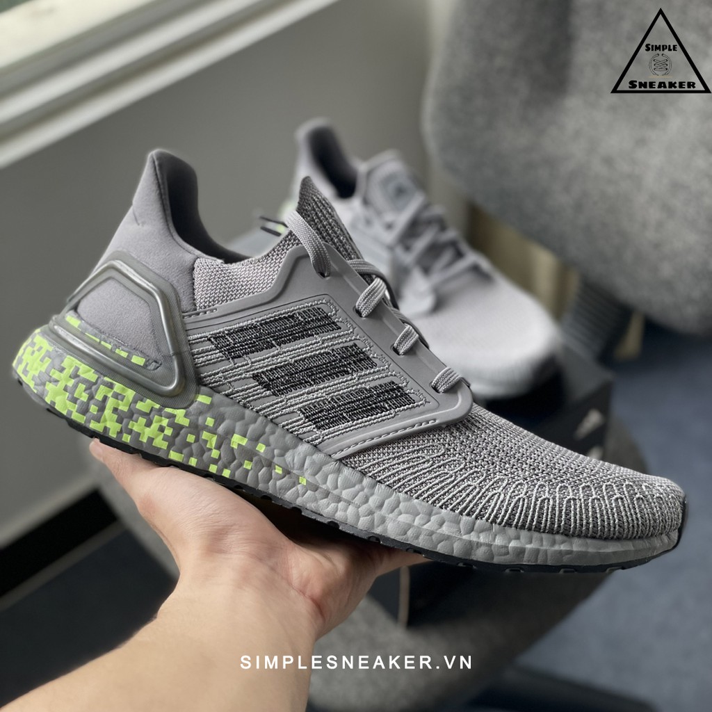 Giày Ultra Boost 20 Chính Hãng 🔴FREESHIP🔴 Adidas Ultraboost 20 Digital Grey - Giày Chạy Bộ Adidas Auth - [EG0705]