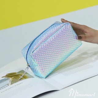 Túi Đựng Mỹ Phẩm Hologram sần size to (3 màu)
