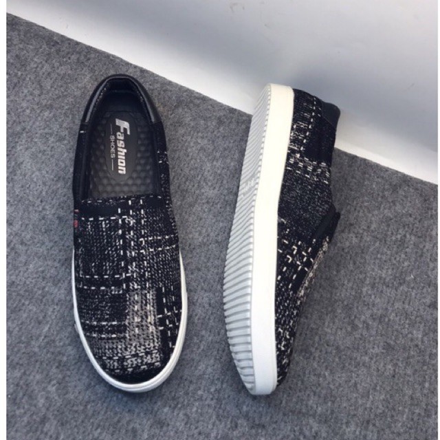 XẢ HÀNG- Giày Nam Vải Lười Cao Cấp Lót Êm Chân