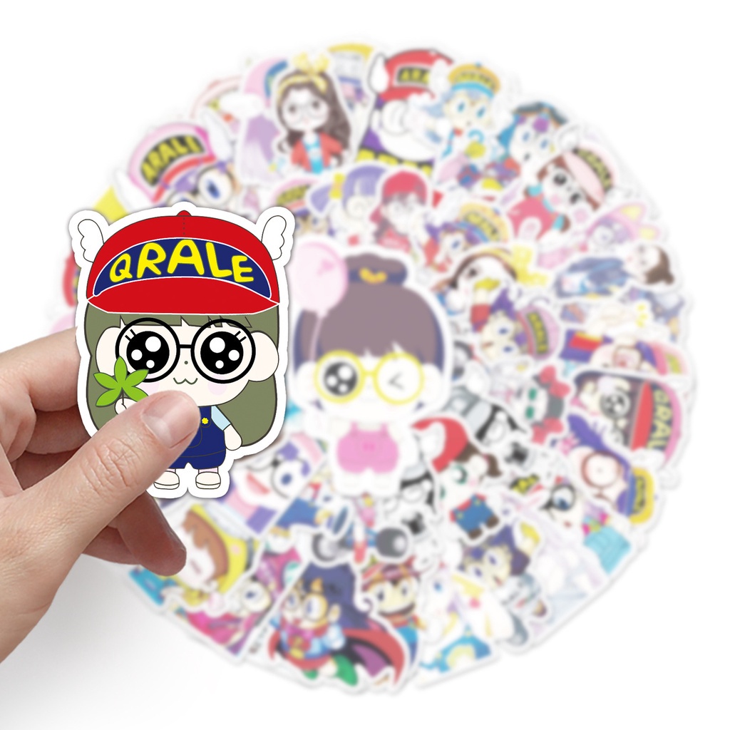 Set 50 Sticker hoạt hình Arale Trang Trí Chống Thấm Nước dán mũ bảo hiểm, vali, laptop, ván trượt 120