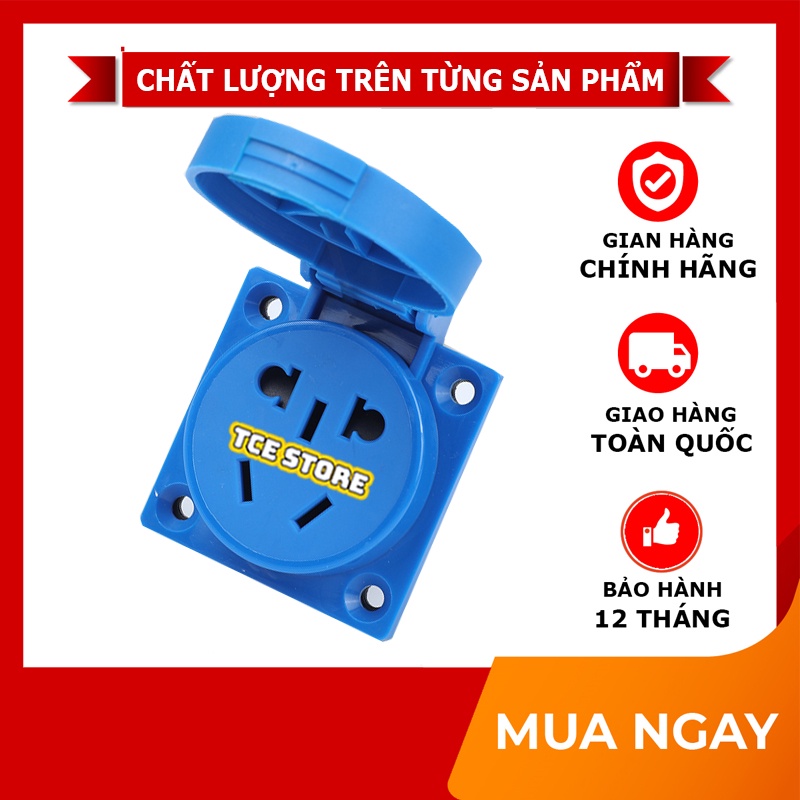 Ổ cắm điện đa năng TCE, ổ cắm điện 5 lỗ chống giật 1 pha 10-16A