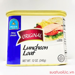 Thịt hộp Original Lunchoen Loaf Bristol 340g - Nhập khẩu Mỹ