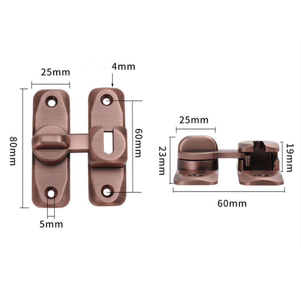 Wttle anti-theft buckle hợp kim kẽm khóa rắn không đục lỗ khóa cửa trượt