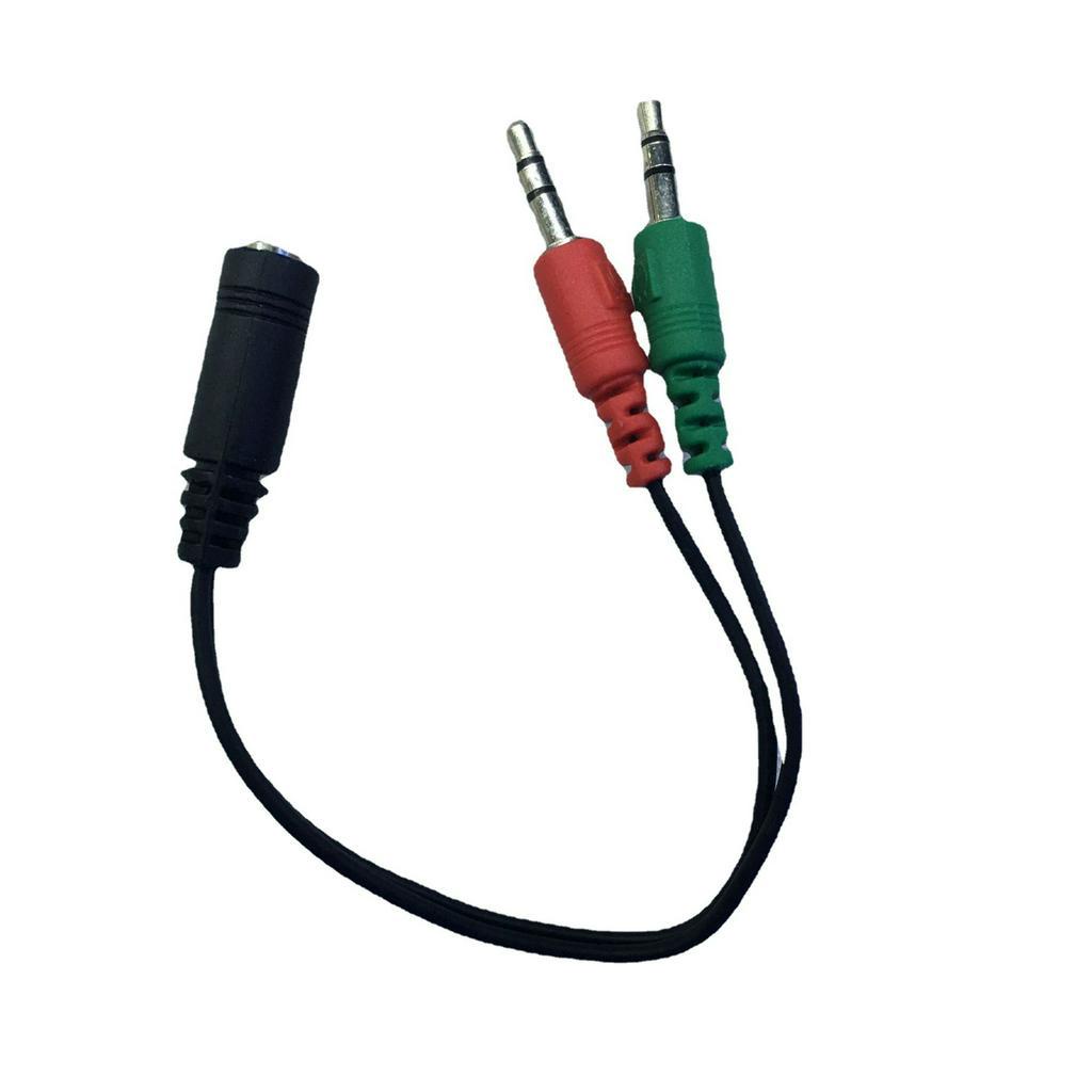 Dây chuyển đổi tai nghe 3.5mm sang 2 cổng 3.5mm cho âm thanh audio và mic Dây chia Audio 1RA2 DALOI