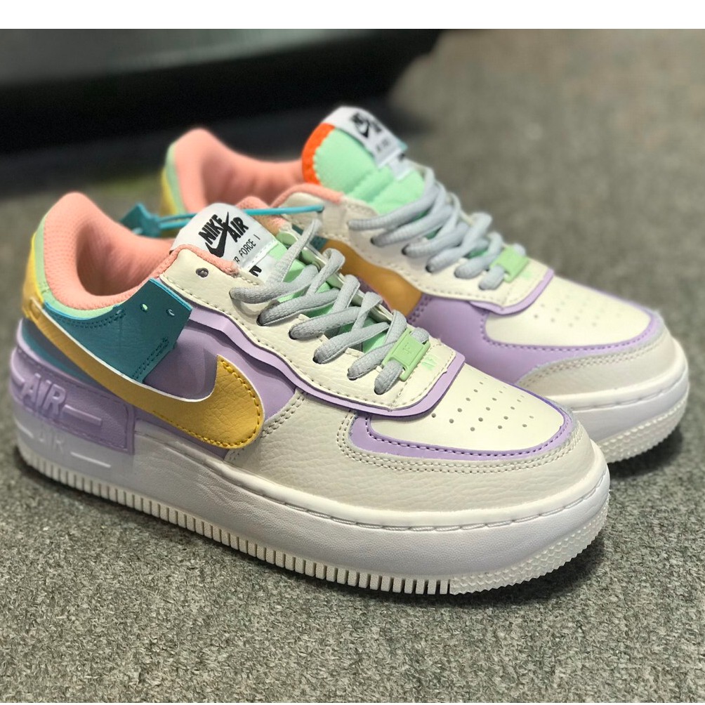 Giày Nike Air Force 1 Shadow Pale Ivory Women - CI0919-101 (White/ Multi) [Chính Hãng - FullBox - Hình Ảnh Thực]