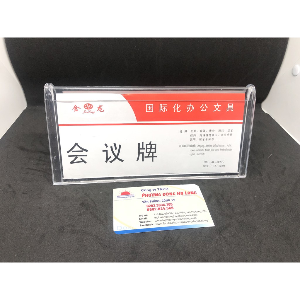 Biển Chức Danh Mica  Chữ A - Biển Tên Mica Tam Giác 2 mặt