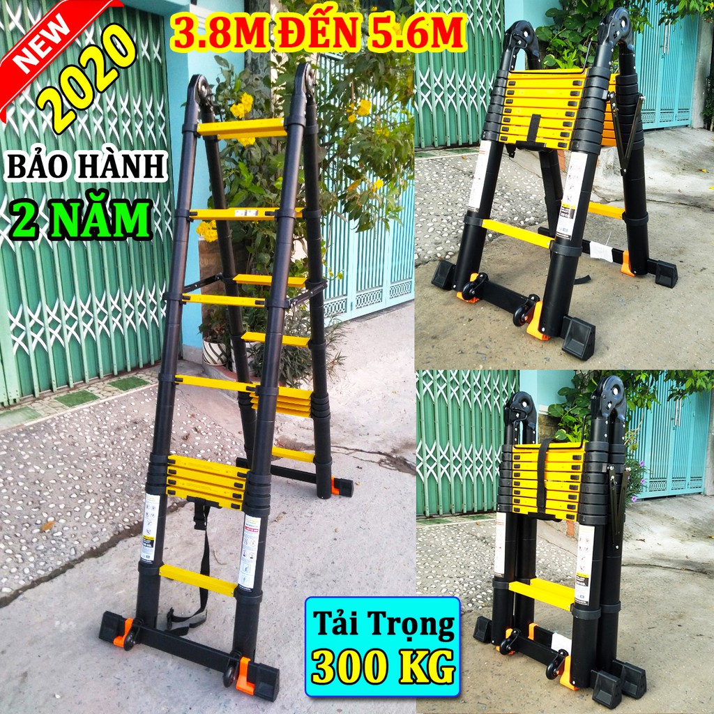 Thang nhôm rút đôi chữ A SUMIKA NEW 2020 (SƠN TĨNH ĐIỆN) SKS380D, SKS440D, SKS500D, SKS560D