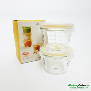 [Lock&Lock] Bộ 2 hộp thủy tinh 150ml đựng thực phẩm LLG819S2