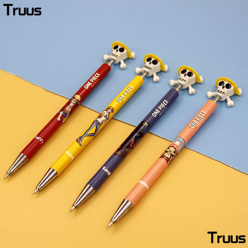 Bút Chì Bấm Cơ 0.5 / 0.7 In Họa Tiết Hoạt Hình One Piece