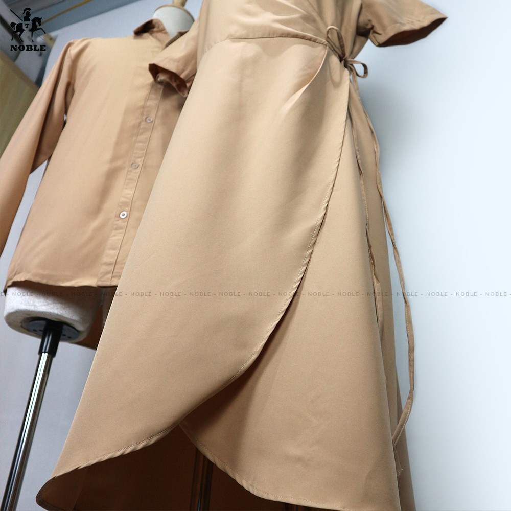 [Freeship] Set đồ đôi áo sơ mi nam - đầm nữ thiết kế thanh lịch thời trang Noble TN601 (Kèm ảnh thật)