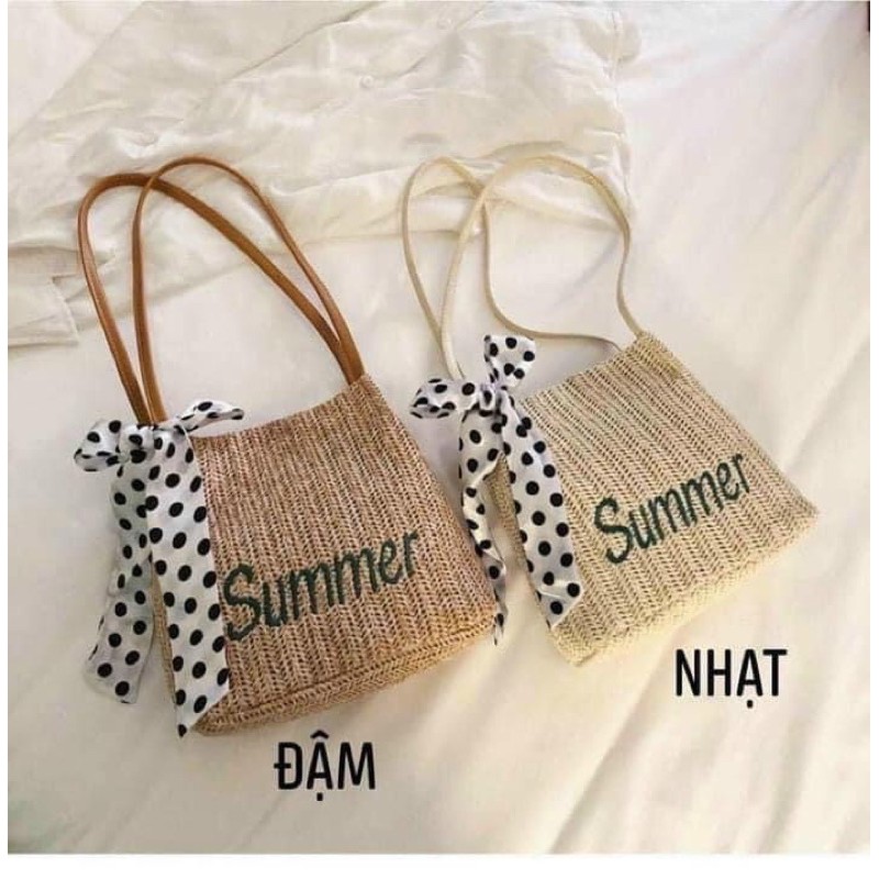 Túi Cói Summer Khoác Vai Có Cúc Bấm (tuyển sỉ)