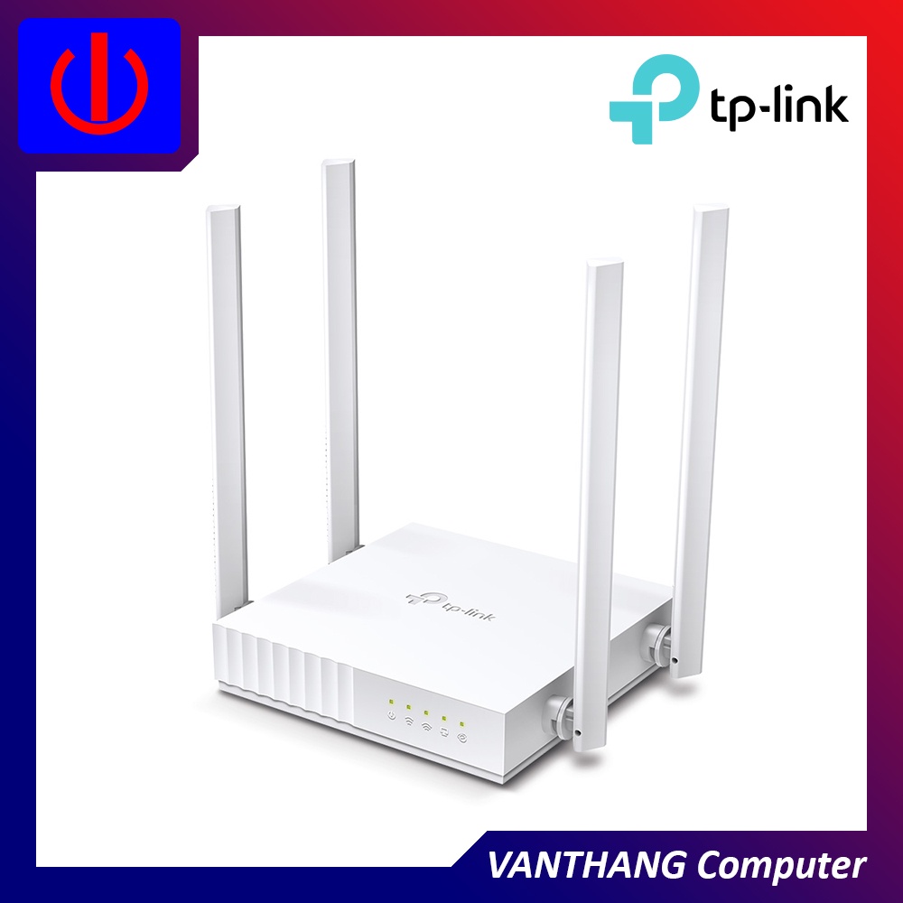 Tp-link C24 - Bộ phát Wi-Fi Băng tần kép Chuẩn AC750, 4 Ăng ten - Hàng chính hãng