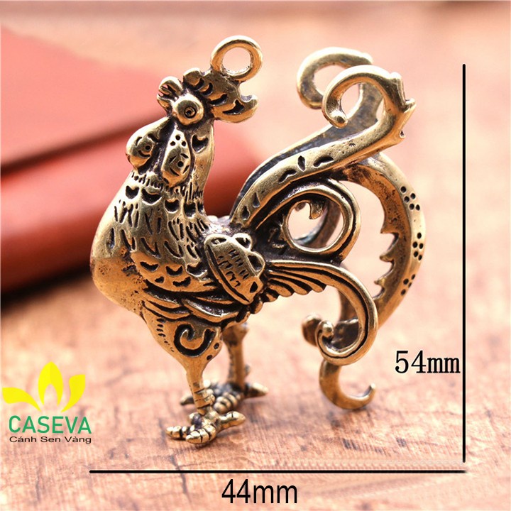 Tượng Đồng Phong Thủy, Móc Khóa Con Gà Dậu, Móc Chìa Khóa Đồng Thau Kim Kê