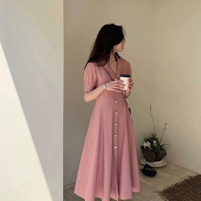 [Mã FATHANG5 giảm 10K đơn 50K] Đầm sm nút trắng 2 màu (kèm hình thật) | BigBuy360 - bigbuy360.vn