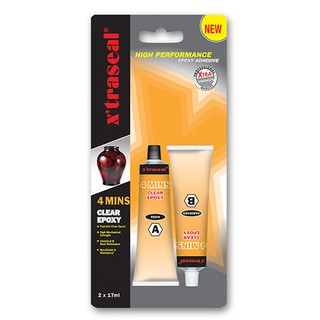Keo dán Epoxy X’traseal 4 Minutes Clear 17ml x 2