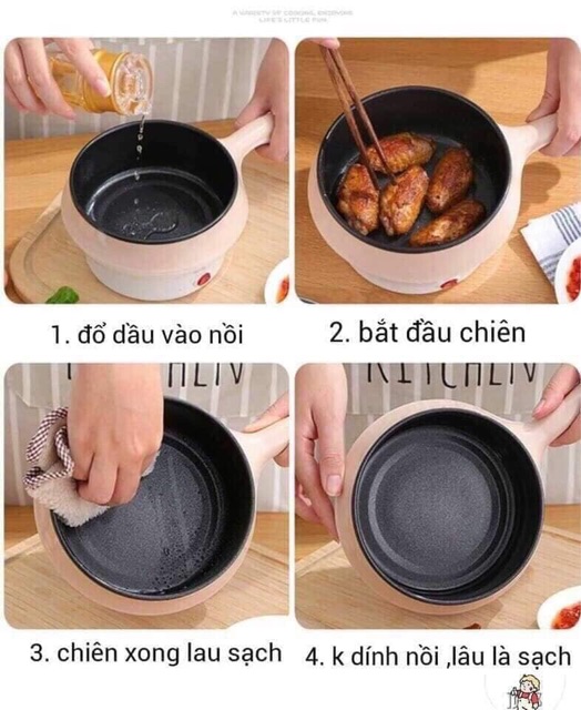 Ca nấu mì đa năng (chiên ,xào,hấp,luộc)