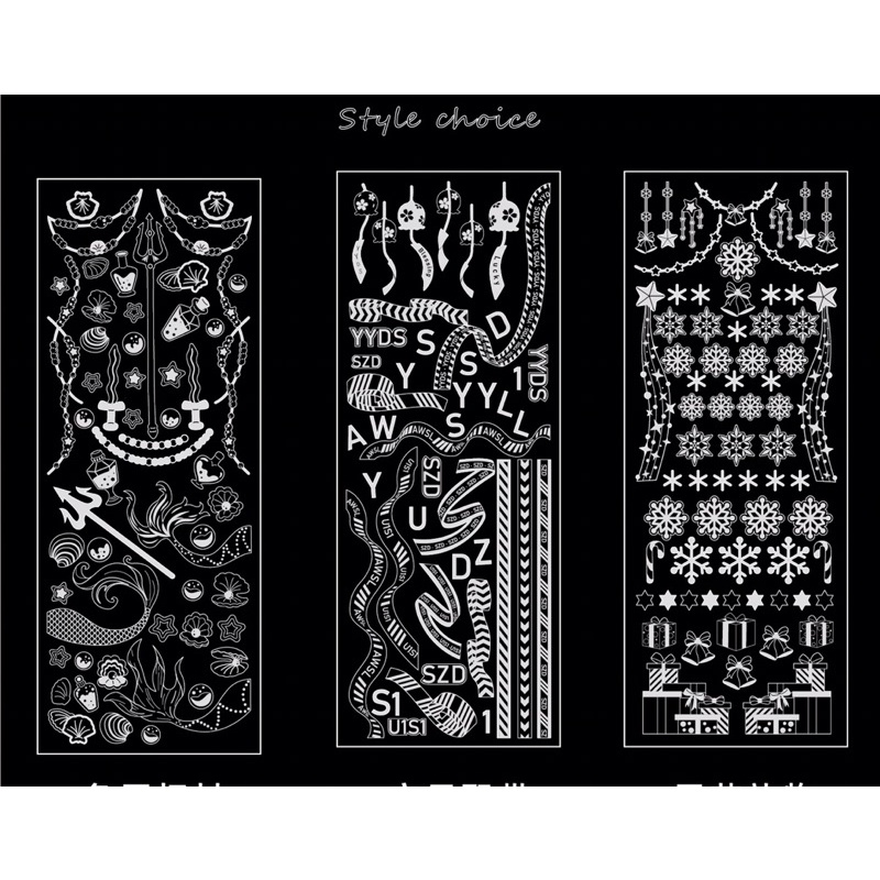 Miếng dán sticker trang trí toploader, sổ, thiệp Loại lấp lánh