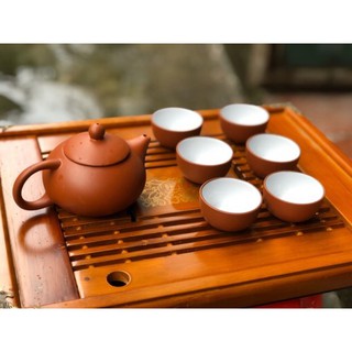 [HOT SALE] Bộ Ấm Chén Tử Sa Gốm Sứ Bát Tràng